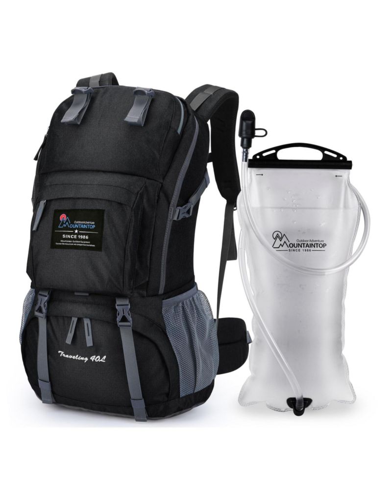40 Liter Hiking Backpack with 3 Liter Hydration Bladder for Women Men Outdoor Travel Camping Day Pack with Rain Cover