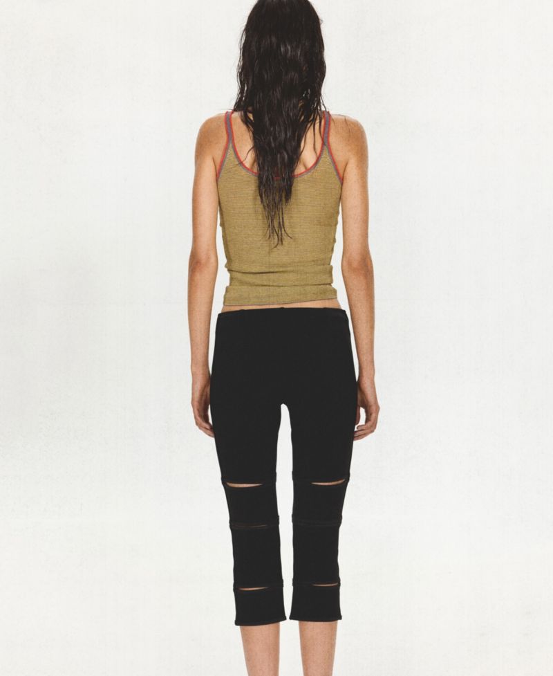 Women's High-Rise Cutout Capri Pants