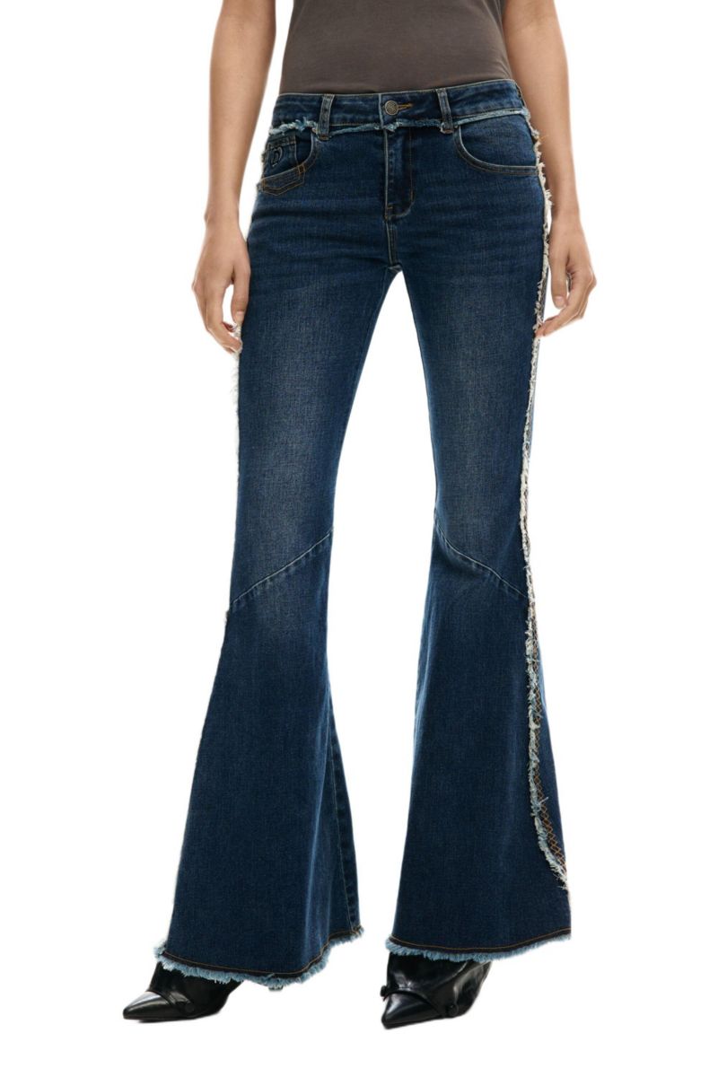 Women's Frayed Flare Jeans