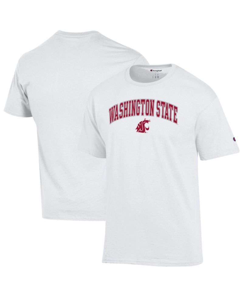 Men's Crimson Washington State Cougars Arch Over Logo T-Shirt