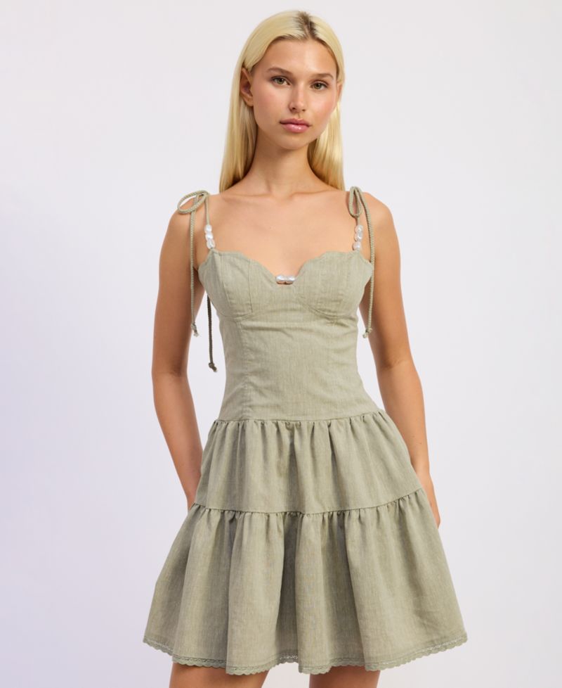 Women's Adele Sleeveless Sweetheart Neck Mini Dress