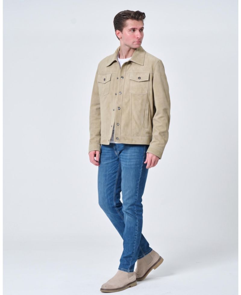 Men's Enzo Suede Shirt Jacket