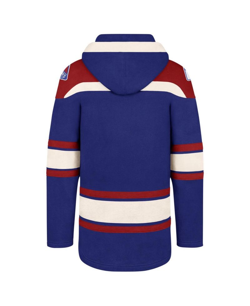 Men's Blue New York Rangers Big and Tall Superior Lacer Pullover Hoodie