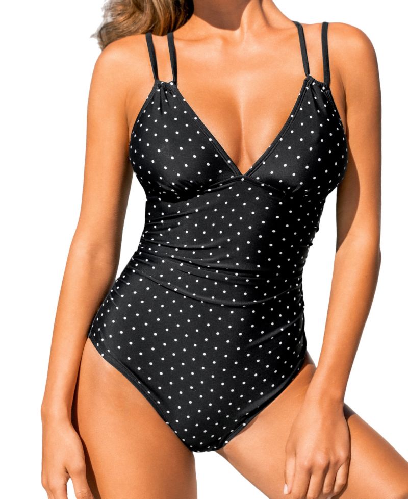 Women's Tummy Control Plunging O-Ring and Cutout One-Piece Swimsuit