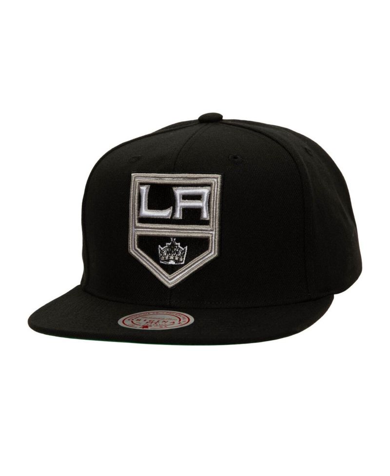 Men's Black Los Angeles Kings Core Top Spot Snapback Hat