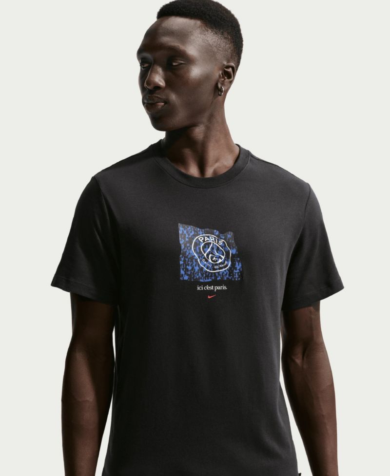Men's Paris Saint-Germain Banner Screen Print Graphics T-Shirt