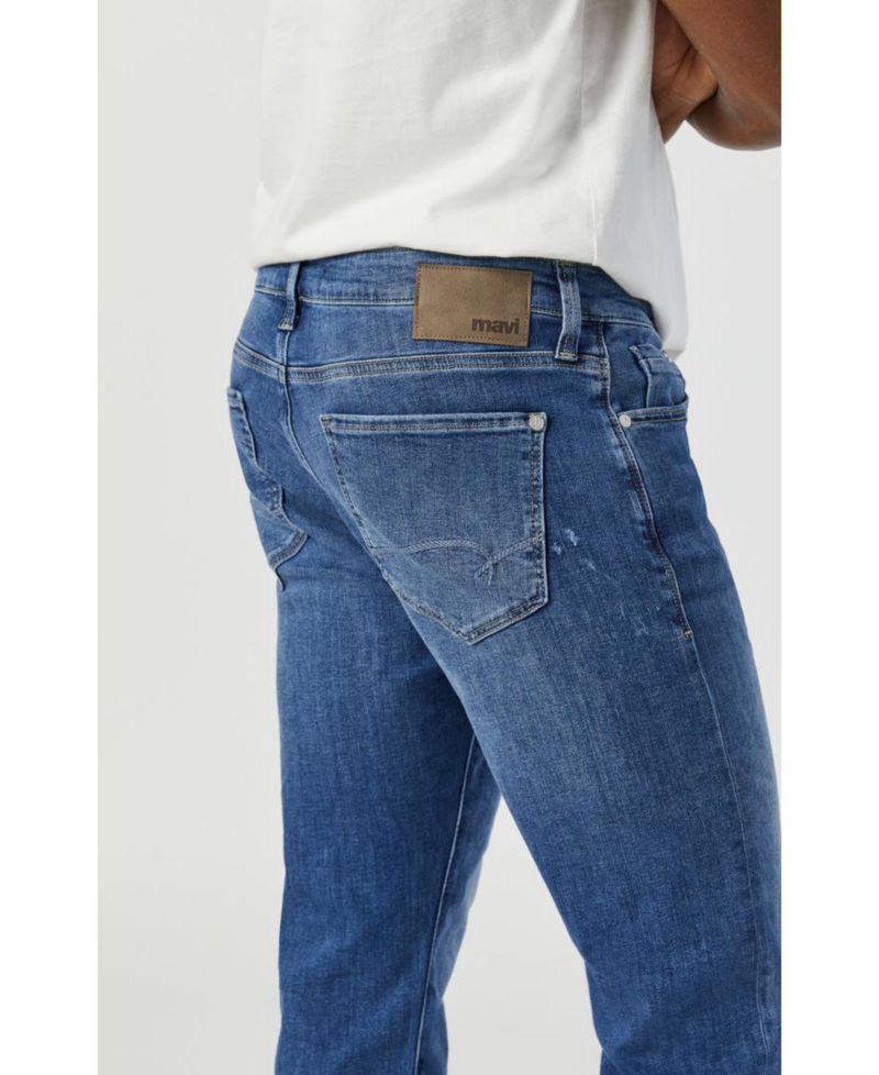 Men's Marcus Slim Straight Leg Jeans in Mid Foggy Feather