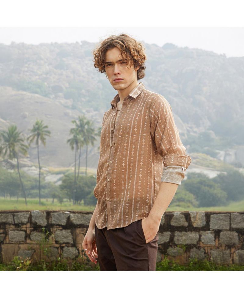 Men's Ethnic Imprint Shirt
