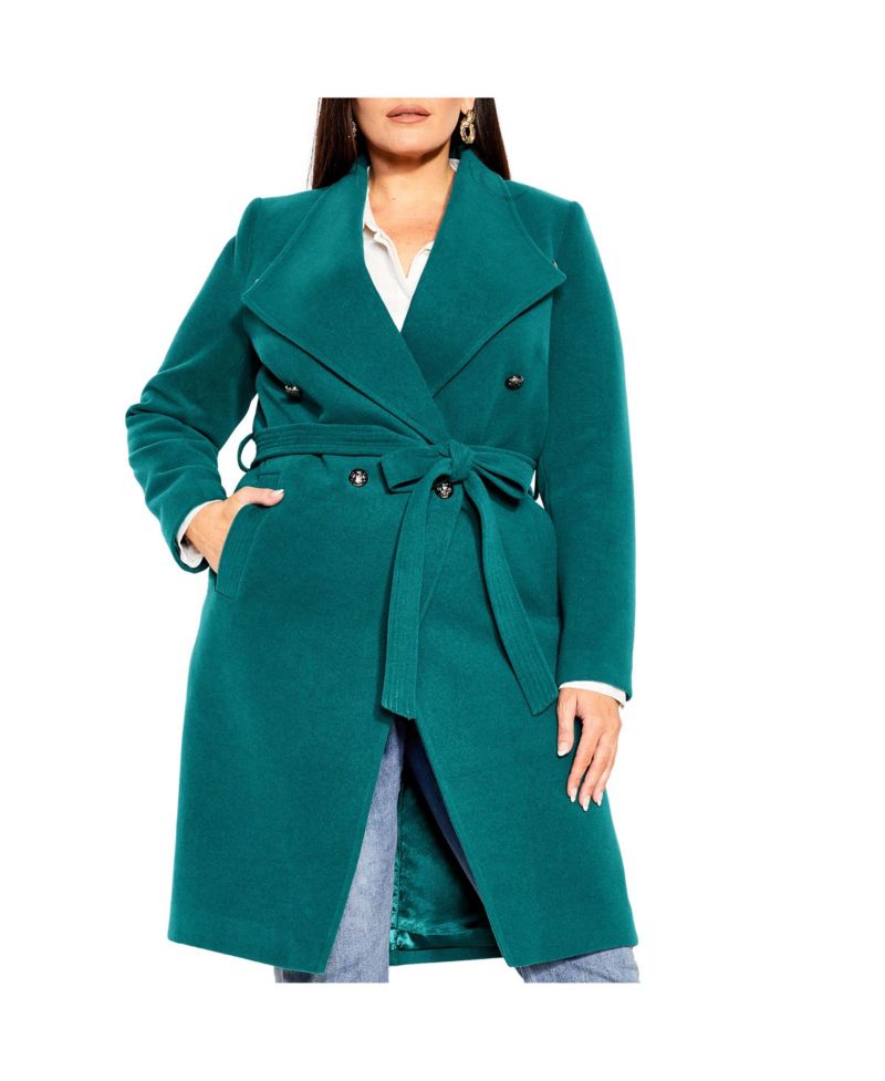 Plus Size Sassy Military Coat