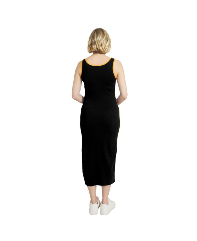 Women's Black Pittsburgh Steelers Ribbed Tank Dress