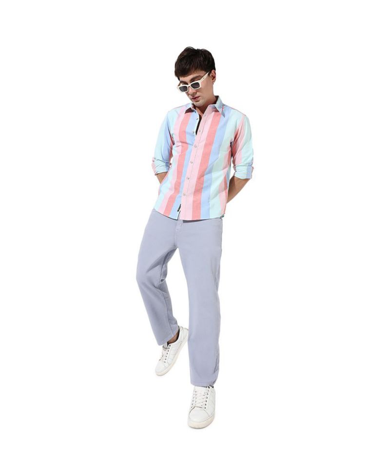 Men's Multicolour Roman Striped Shirt