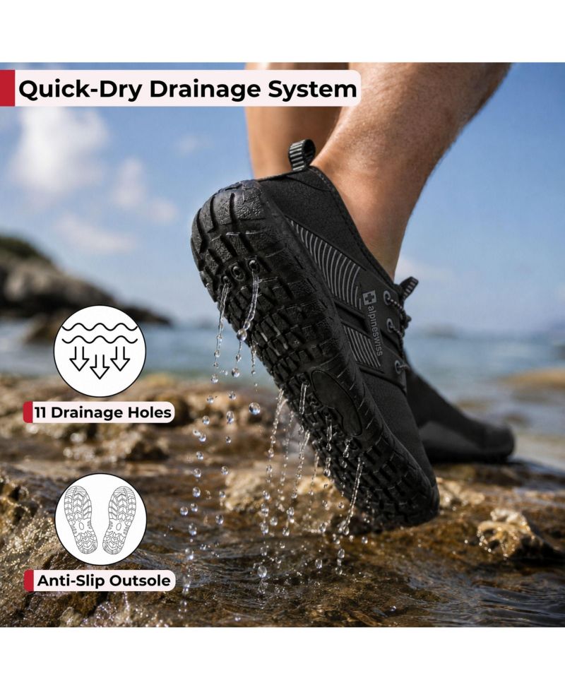 Men’s Quick-Dry Water Shoes Non-Slip Lightweight Beach Barefoot Sneakers