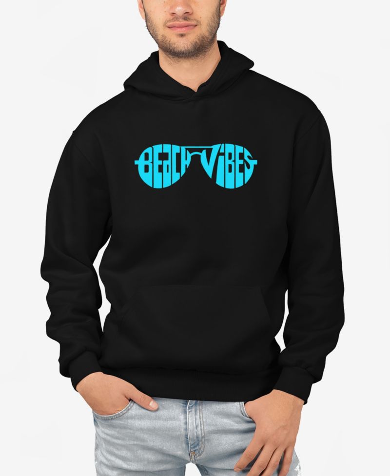 Men's Beach Vibes Word Art Hooded Sweatshirt