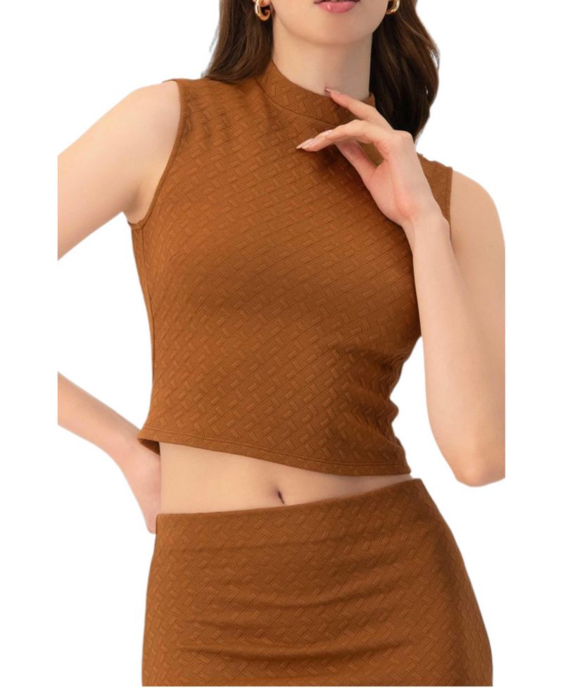 Women's Knit Sleeveless Crop Top