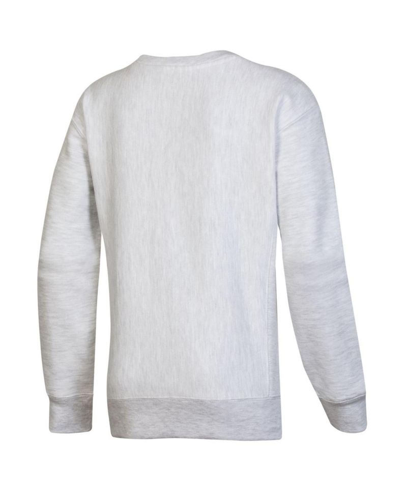 Big Boys Heather Gray Michigan State Spartans Reverse Weave Pullover Sweatshirt