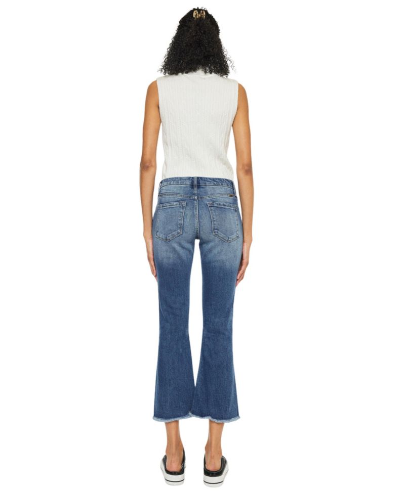 Women's Aida Mid Rise Cropped Flare Jeans