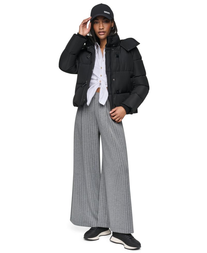 Women's Short Toggle Stand Collar Puffer Coat