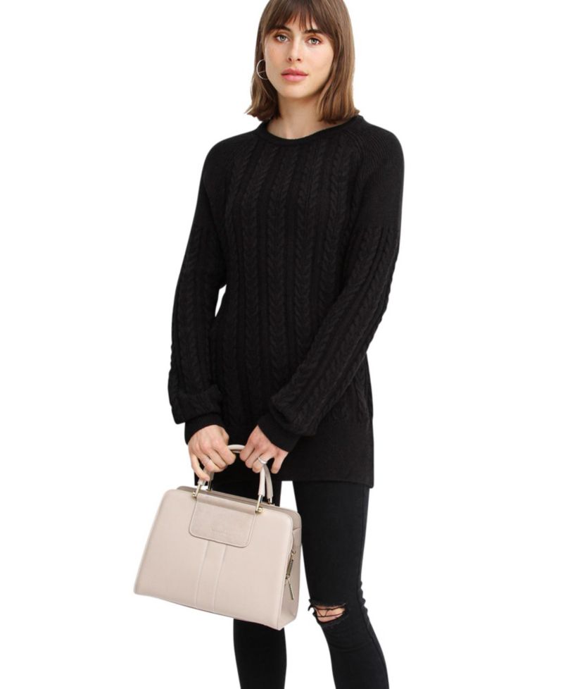 Women's At Last Cable Knit Jumper with Slit