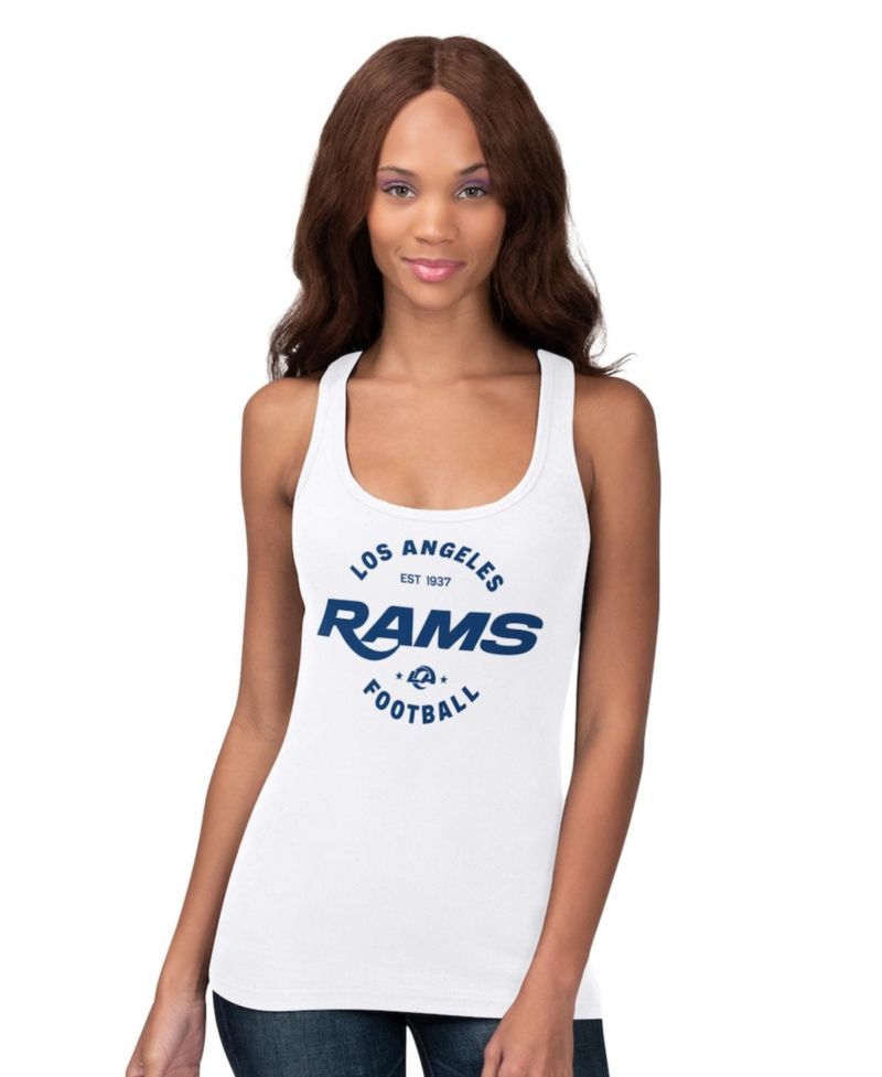 Women's White Los Angeles Rams Preseason Tank Top