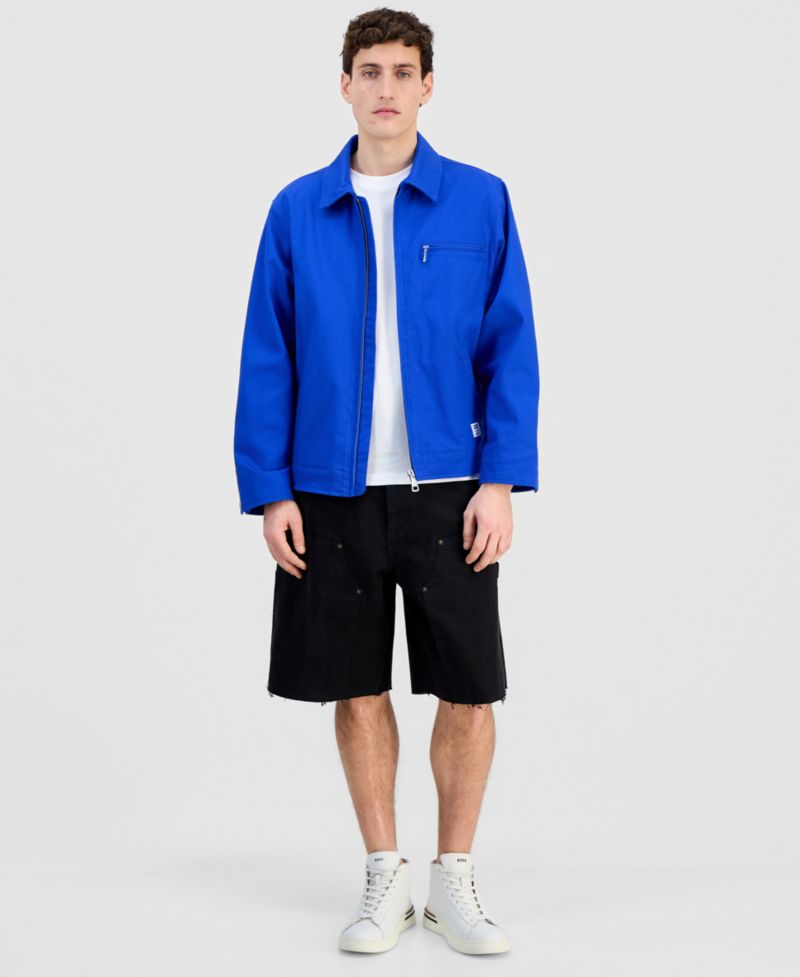 Men's Cotton-Blend Zip Jacket