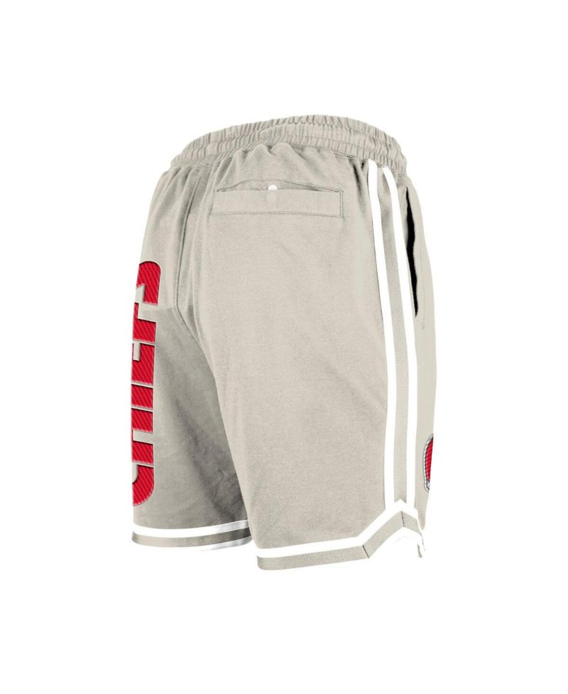 Men's Light Beige Kansas City Chiefs Stone Multi Patch Shorts
