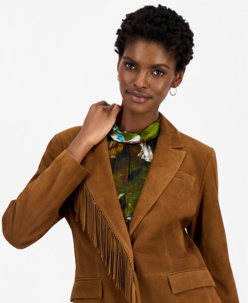Women's The Adeline Suede Tassel-Detail Jacket