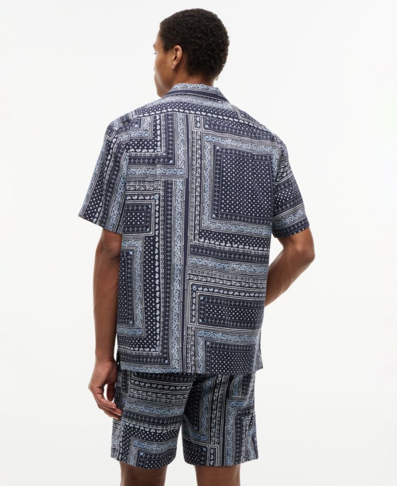 Men's Regular-Fit Bandana Print Shirt