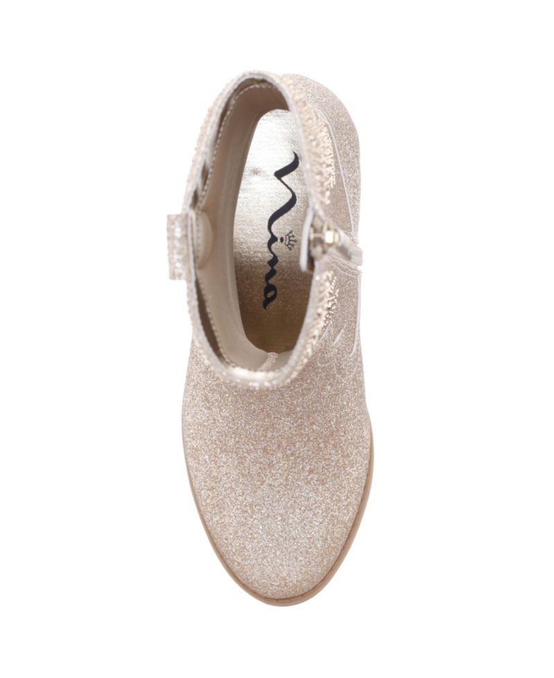 HAWLEY Little Girl Glitter side zip Cowboy Boots