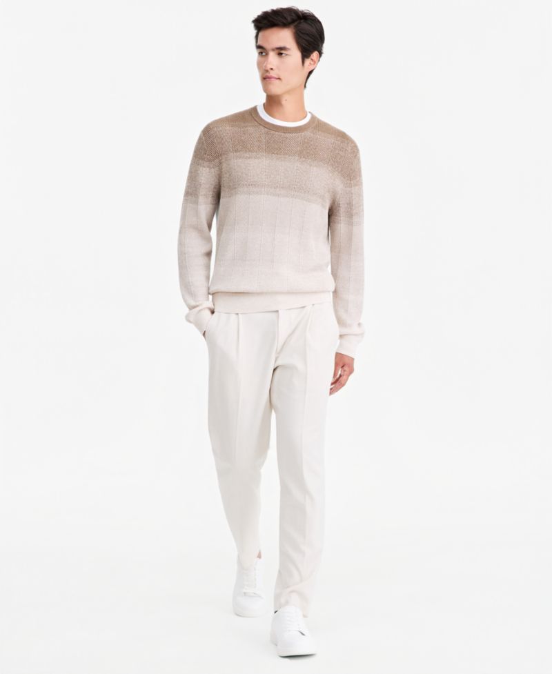 Men's Herr Cotton Gradient-Stripe Crewneck Sweater, Macy's Exclusive