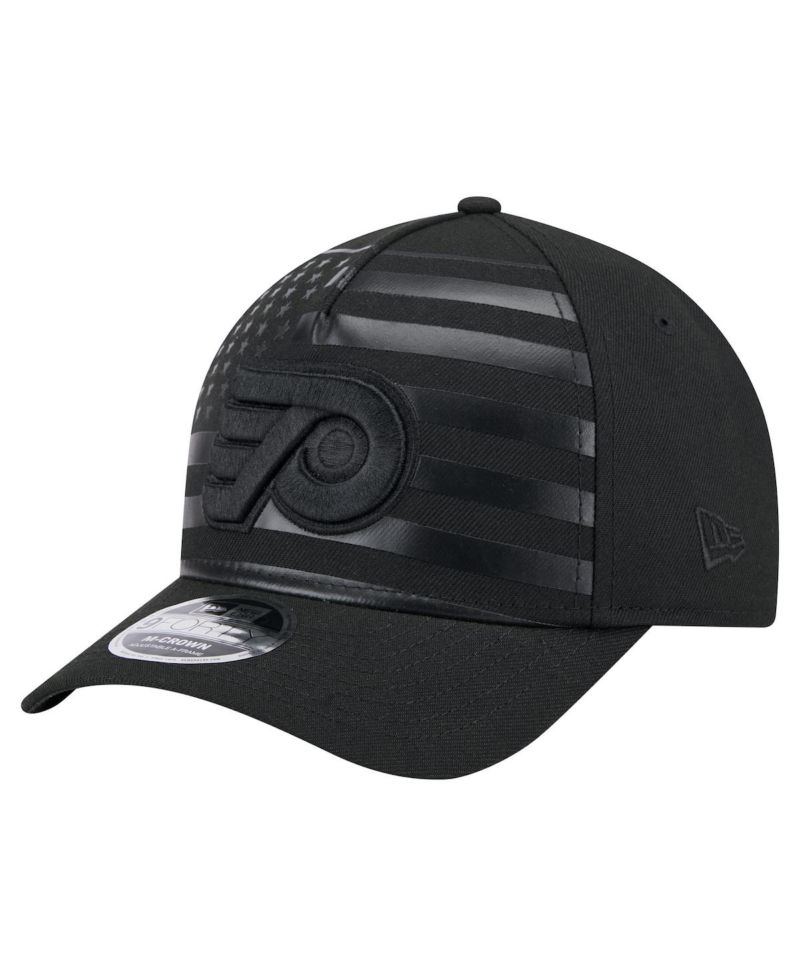 Men's Black Philadelphia Flyers Game Day Stealth Flag 9FORTY A-Frame Adjustable Hat