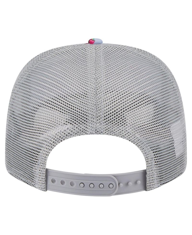 Men's Light Blue/Gray Chicago Bulls Adventure Aloha Pattern 9SEVENTY Stretch-Snap Hat