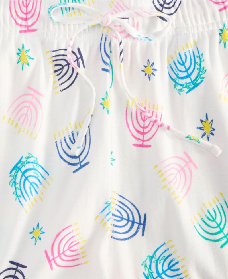 Women's Multi Menorah Cotton Pajama Set