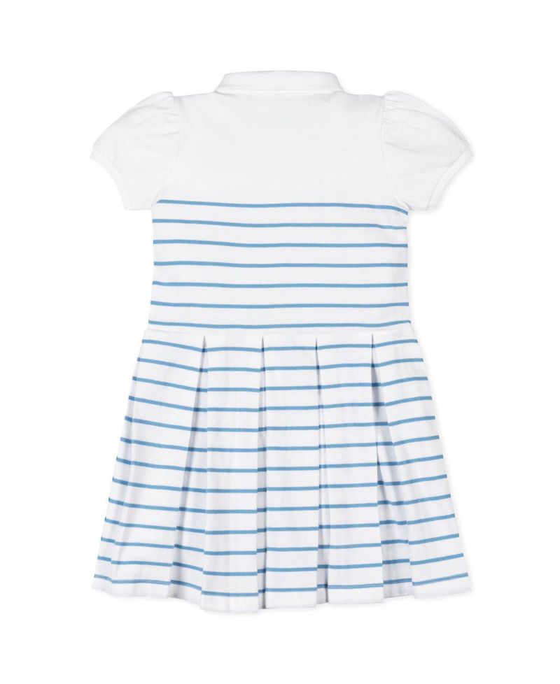 Toddler Girls Organic Puff Sleeve Pique Polo Dress