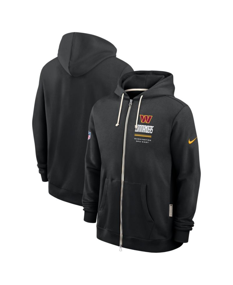 Men's Black Washington Commanders Sideline Standard Issue Quarterback Scramble Dri-FIT Full-Zip Hoodie