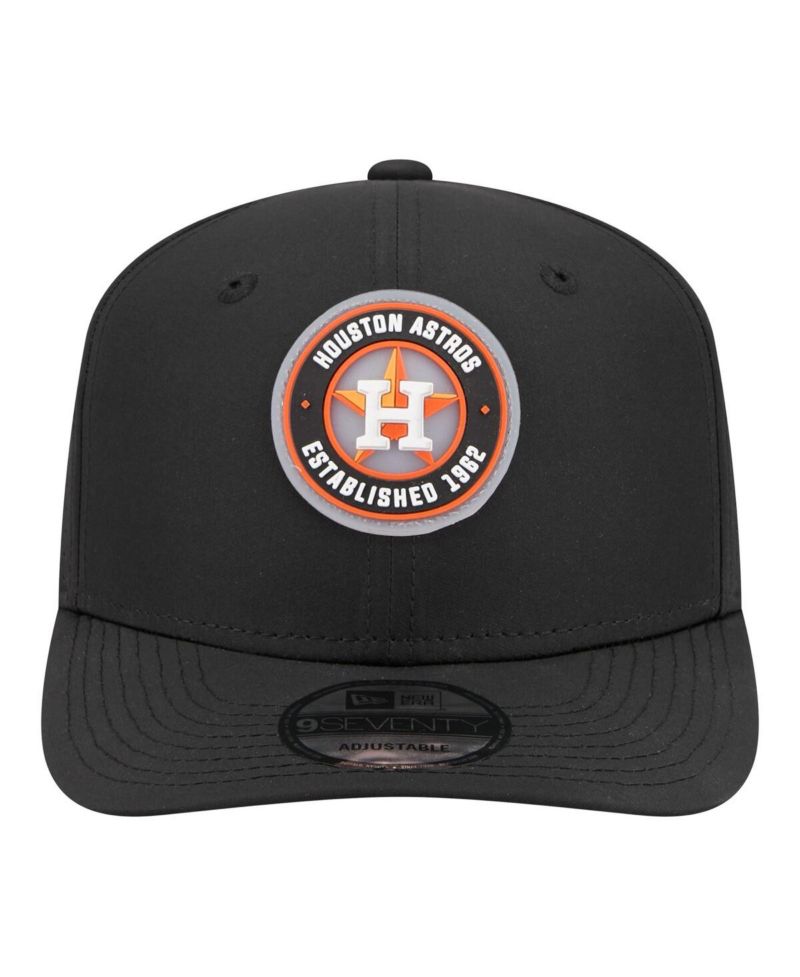 Men's Black Houston Astros Circle 9SEVENTY Adjustable Hat