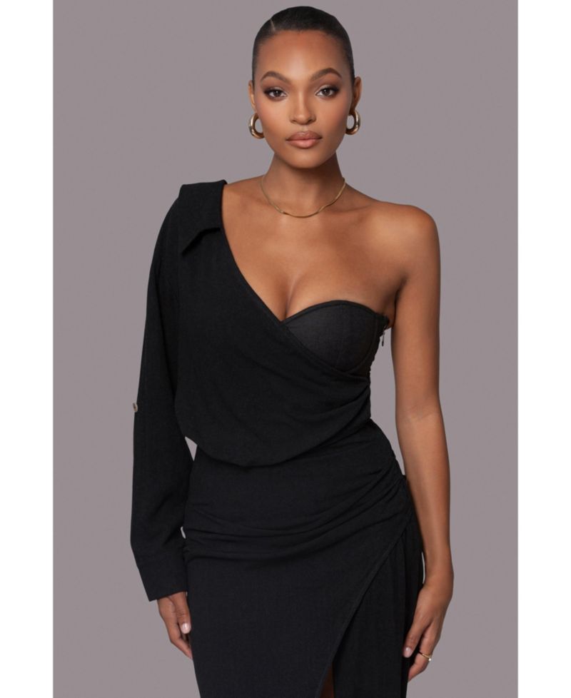 Women's Evita Linen Draped Dress