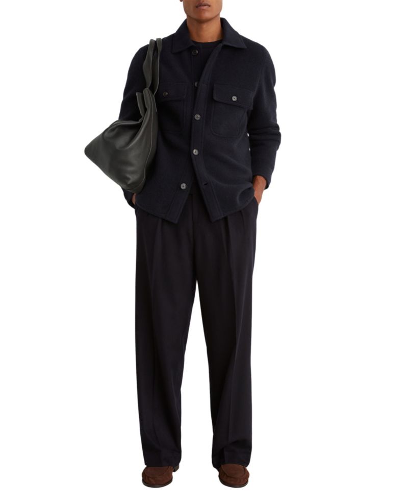 Men's Banstead Brushed-Wool Relaxed-Fit Overshirt