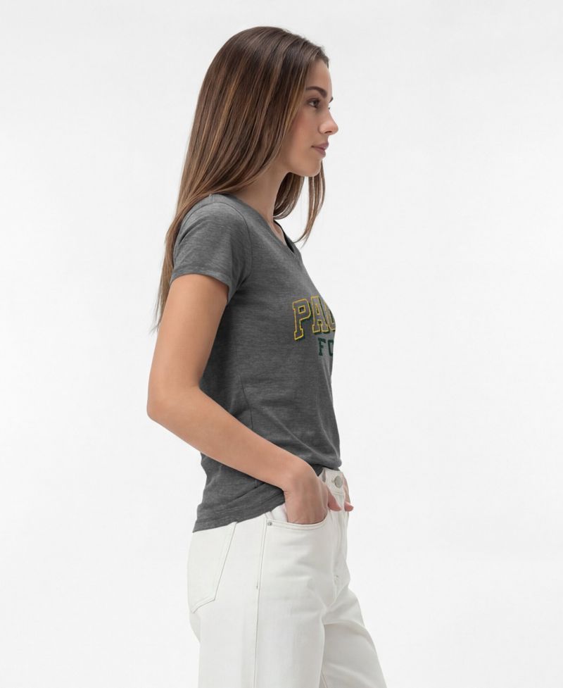 Women's Green Bay Packers Triumph Tri-Blend Distressed V-Neck T-Shirt