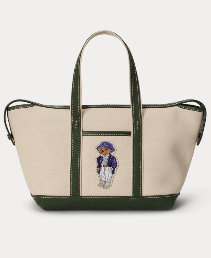 Women's Bear Canvas Mini Shopper Tote