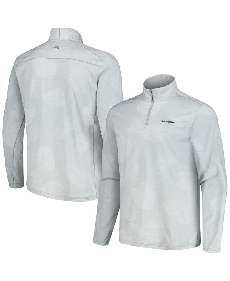 Men's Gray Oregon Ducks Delray Frond IslandZone Half-Zip Jacket