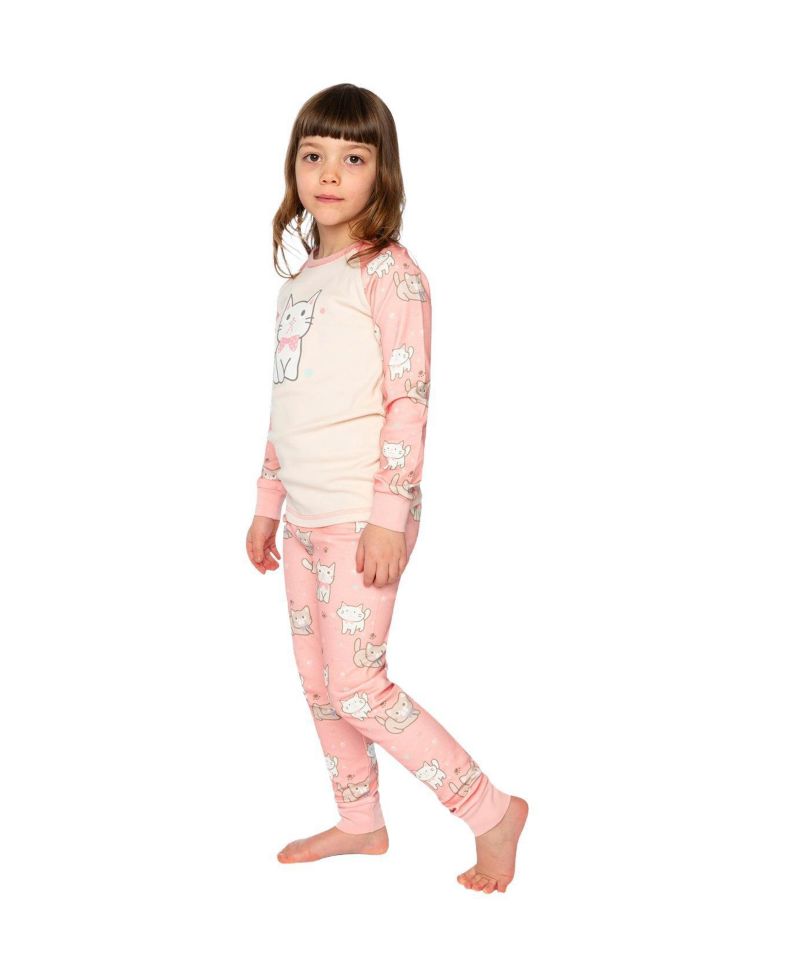 Little and Big Girl (6 - 12) Cotton Two-Piece Pajama Set