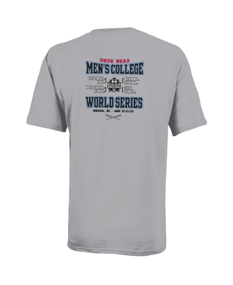 Big Boys and Girls Gray NCAA Merchandise 2026 NCAA Baseball Men's College World Series Champions Bracket T-Shirt