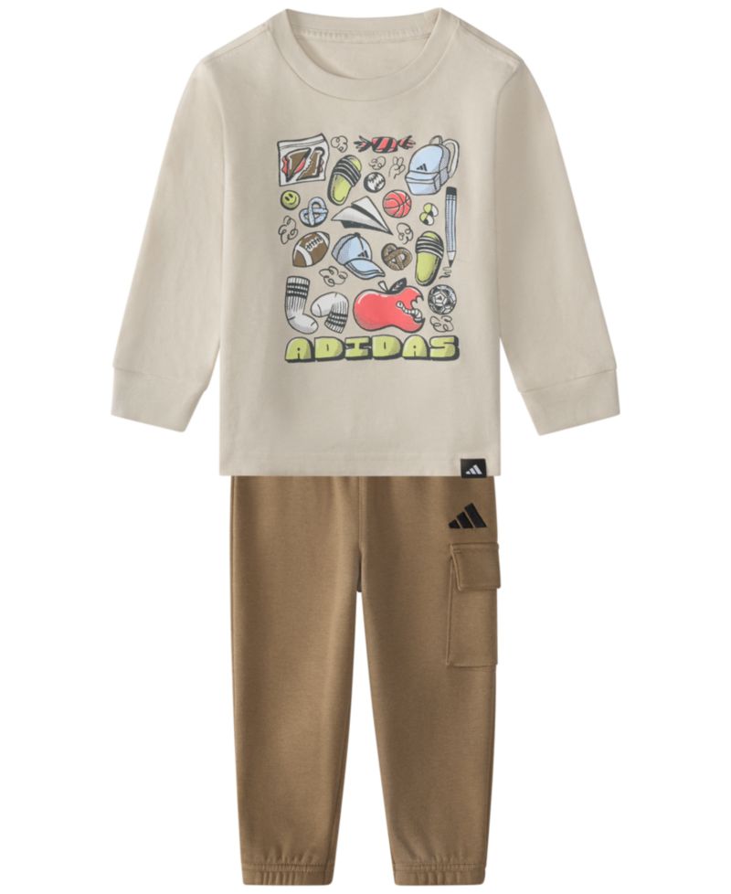 Baby Boys' Long-Sleeve T-Shirt and Joggers, 2-Piece Set