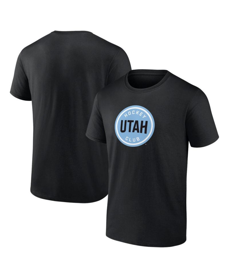 Men's Black Utah Hockey Club Draft Logo T-Shirt