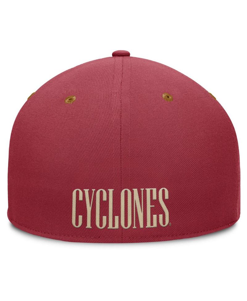Men's Cardinal/Brown Iowa State Cyclones NoBo Fitted Hat