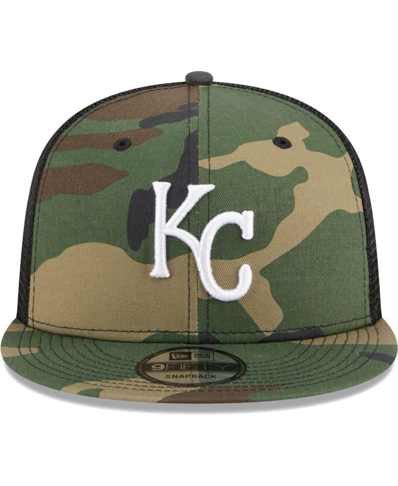 Men's Camo Kansas City Royals Woodland Camo Trucker 9FIFTY Snapback Hat