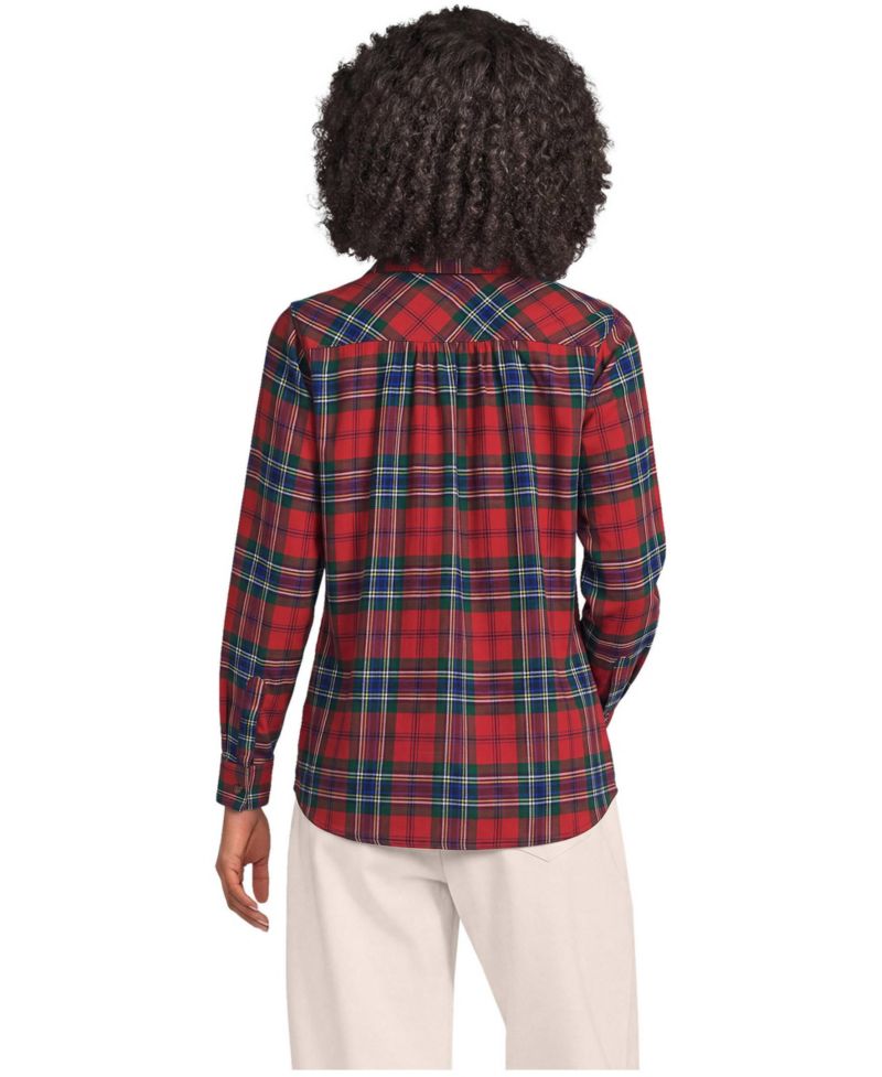 Women's Tall Flannel Boyfriend Long Sleeve Shirt