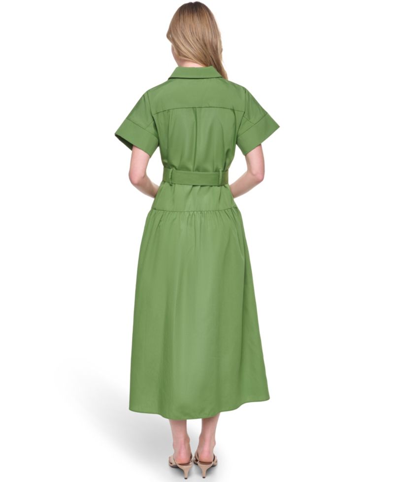 Women's Cotton Poplin Shirt-Dress