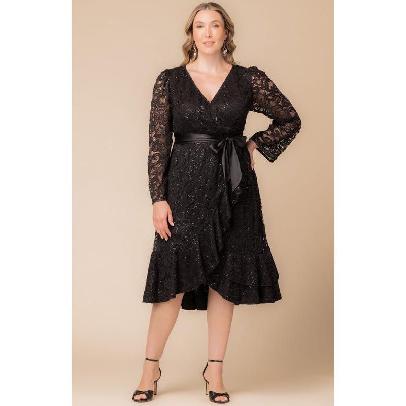 Women's Plus Size Cosmopolitan Sequin Lace Cocktail Dress