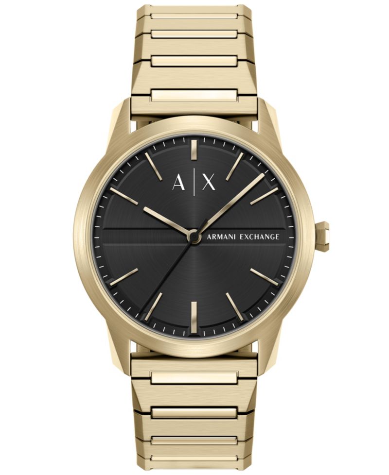 Armani Exchange Men's Quartz Three Hand Gold Stainless Steel Watch 42mm